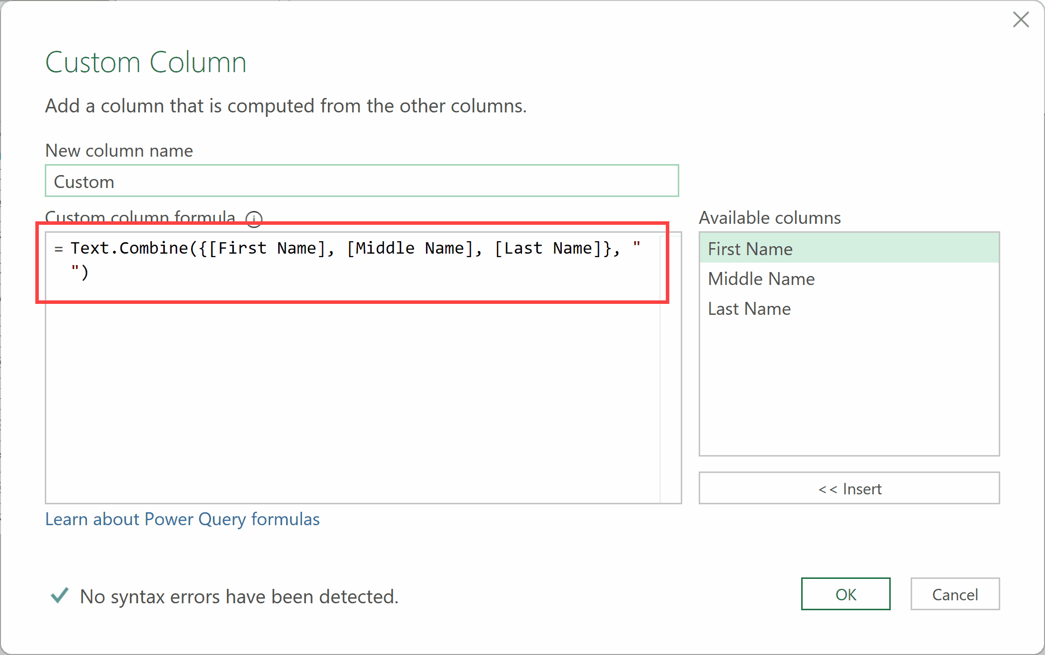 03 Formula used in custom column