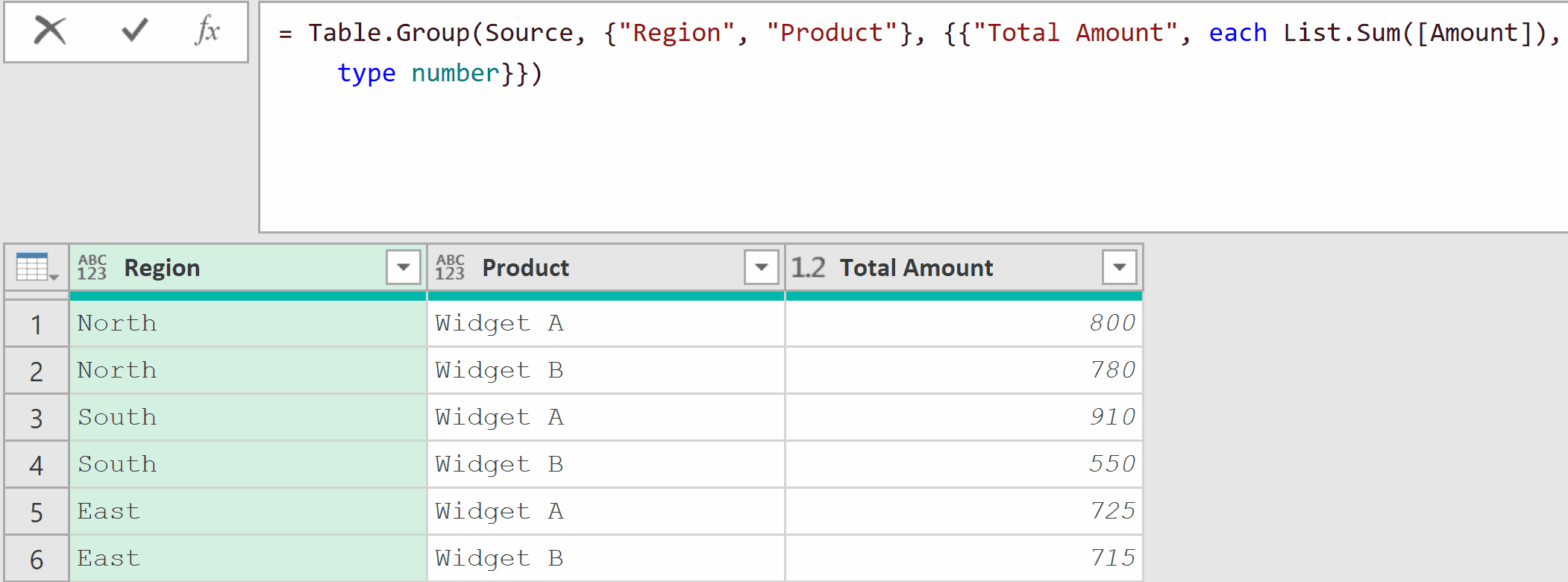04 Table group Formula to group by two columns