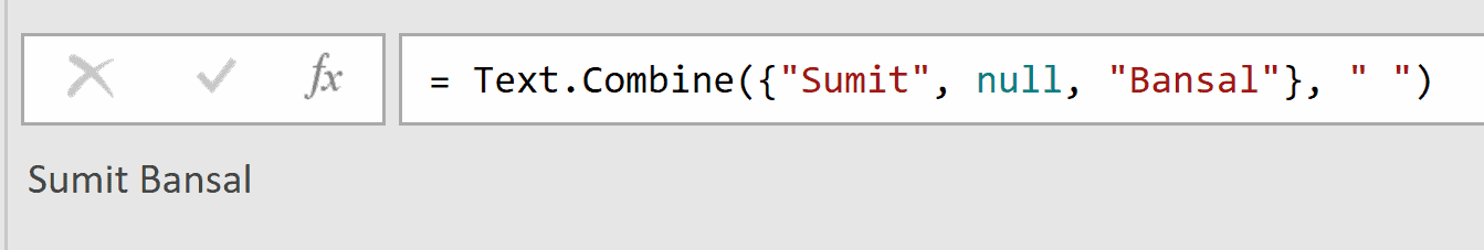 05 Combine null with Text Combine function power query