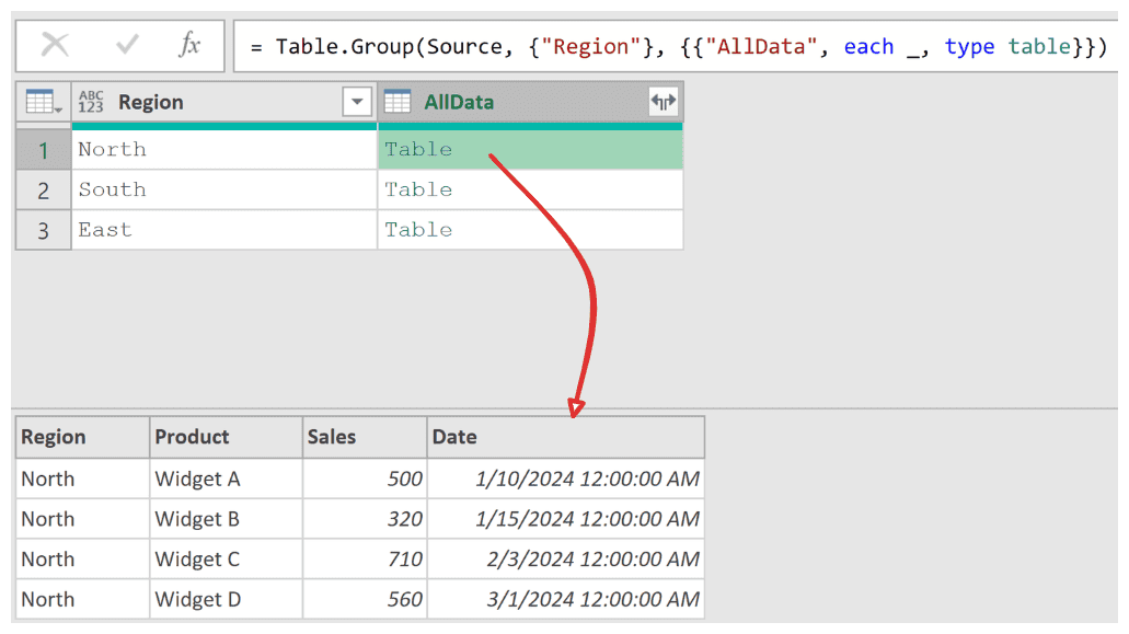 06 Table Group get all rows nested table 3