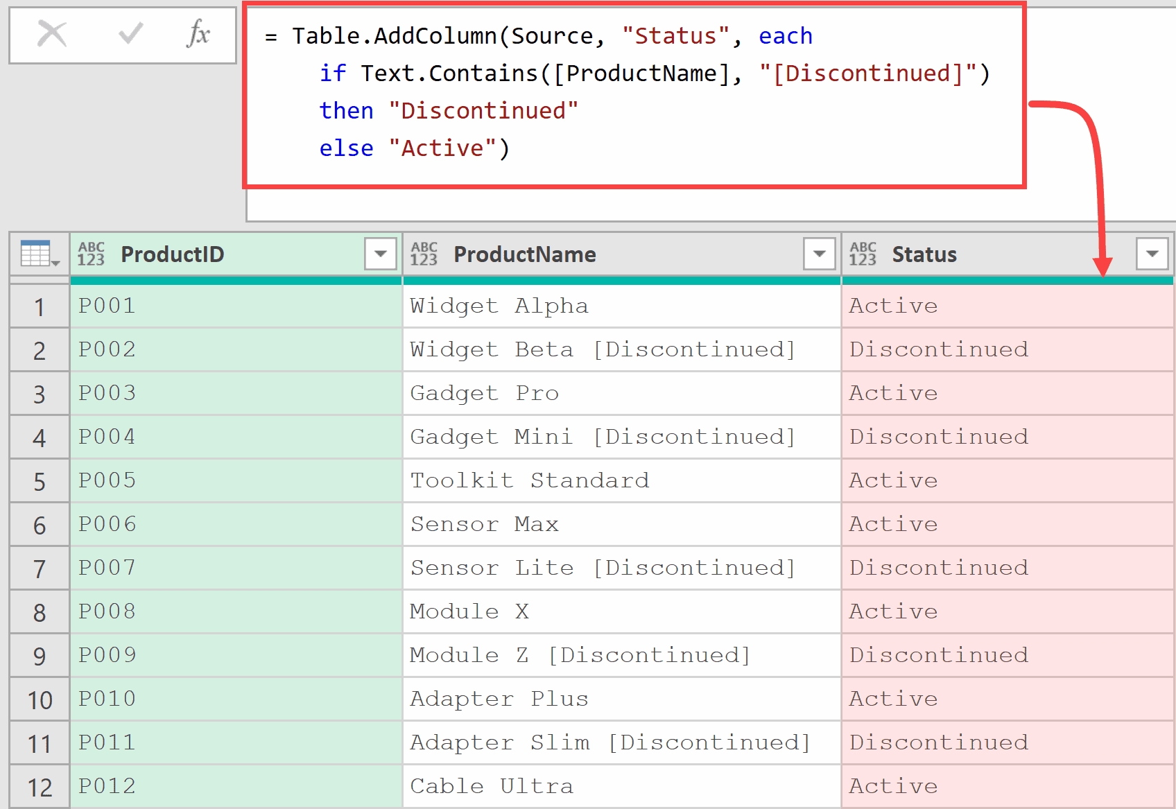 07 Formula to find text and create column