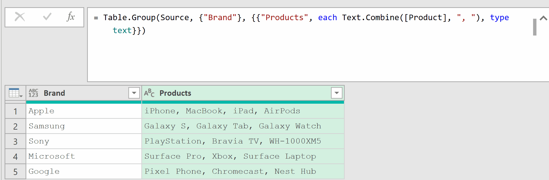 07 Formula to group and combine