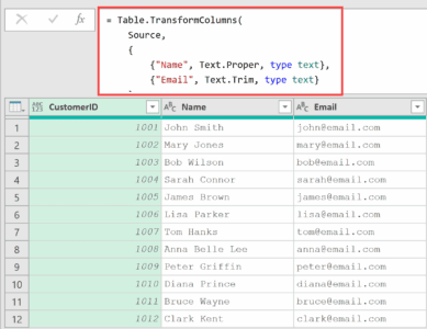 Table.TransformColumns Function in Power Query M (6 Examples)