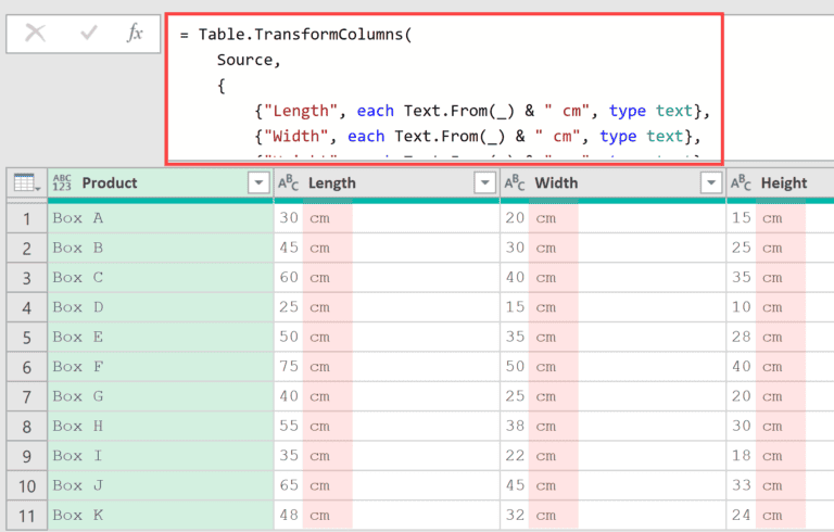 Table.TransformColumns Function in Power Query M (6 Examples)