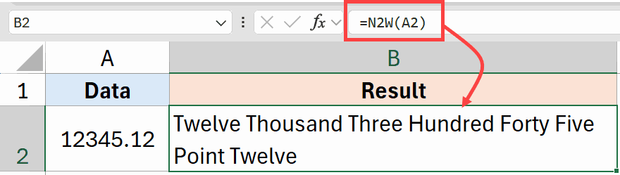 Using the named lambda function to convert number to text