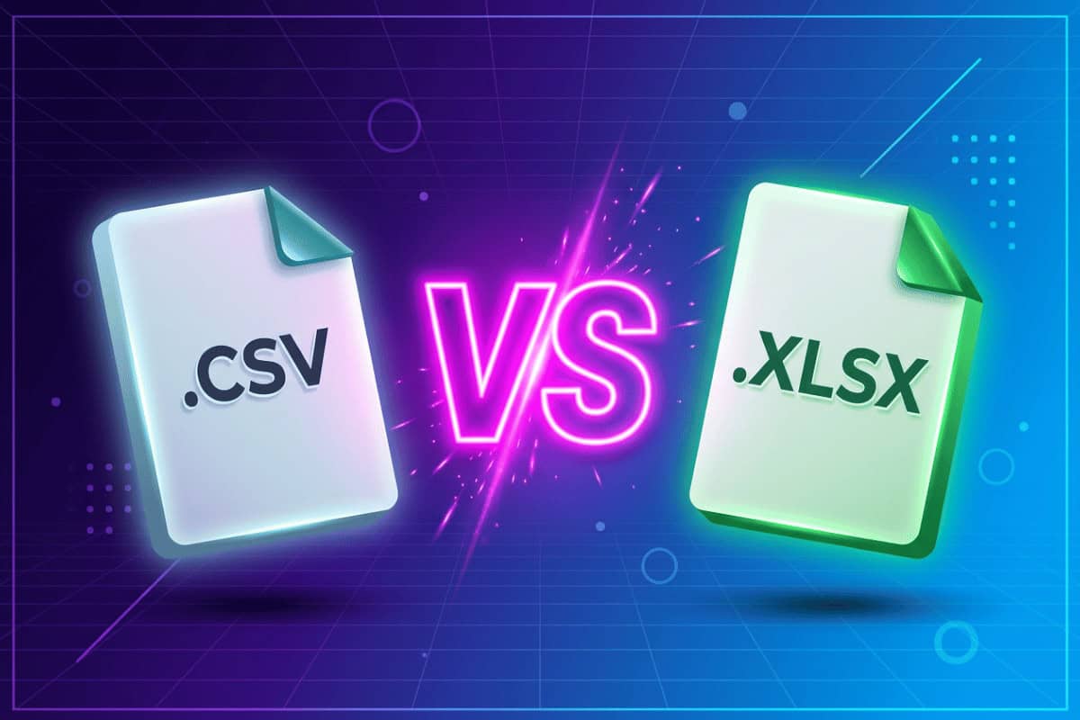 CSV vs XLSX (Excel) - Key Differences