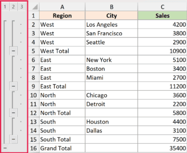 How to Group and Collapse Rows in Excel