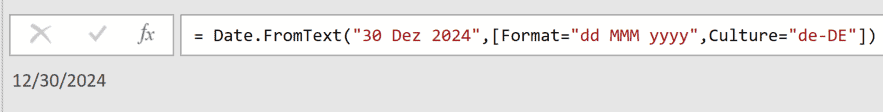 Date.FromText formula converting 30 Dez 2024 with German culture settings to the date 12/30/2024
