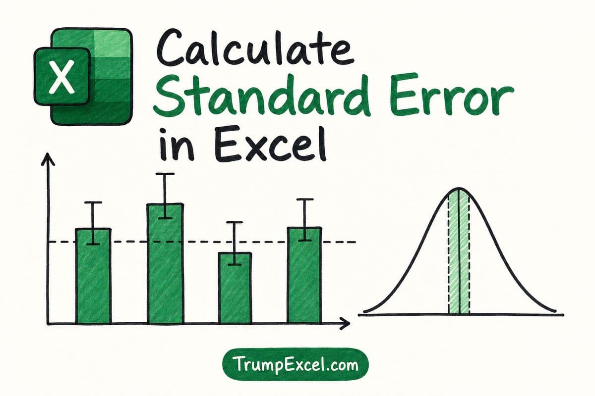 How to calculate standard error in Excel