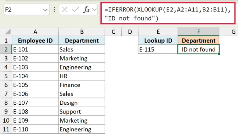 IFERROR Function in Excel (4 Examples)