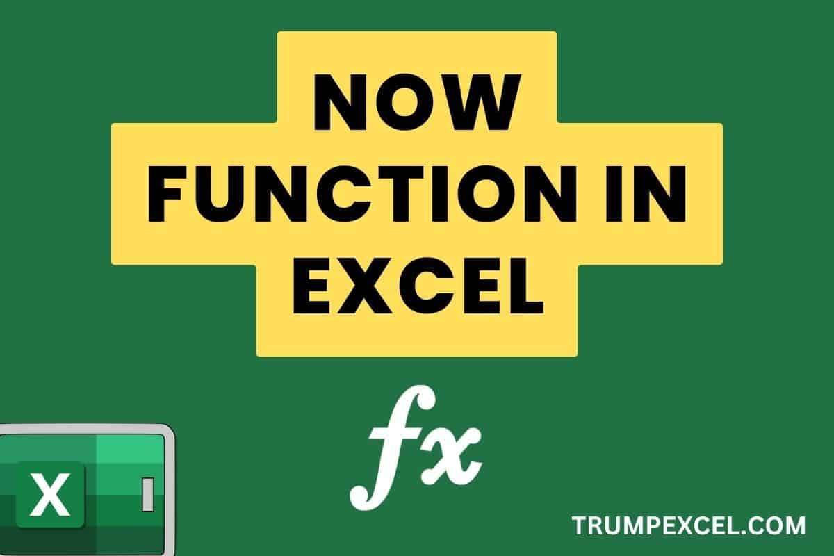 NOW Function in Excel (6 Examples)