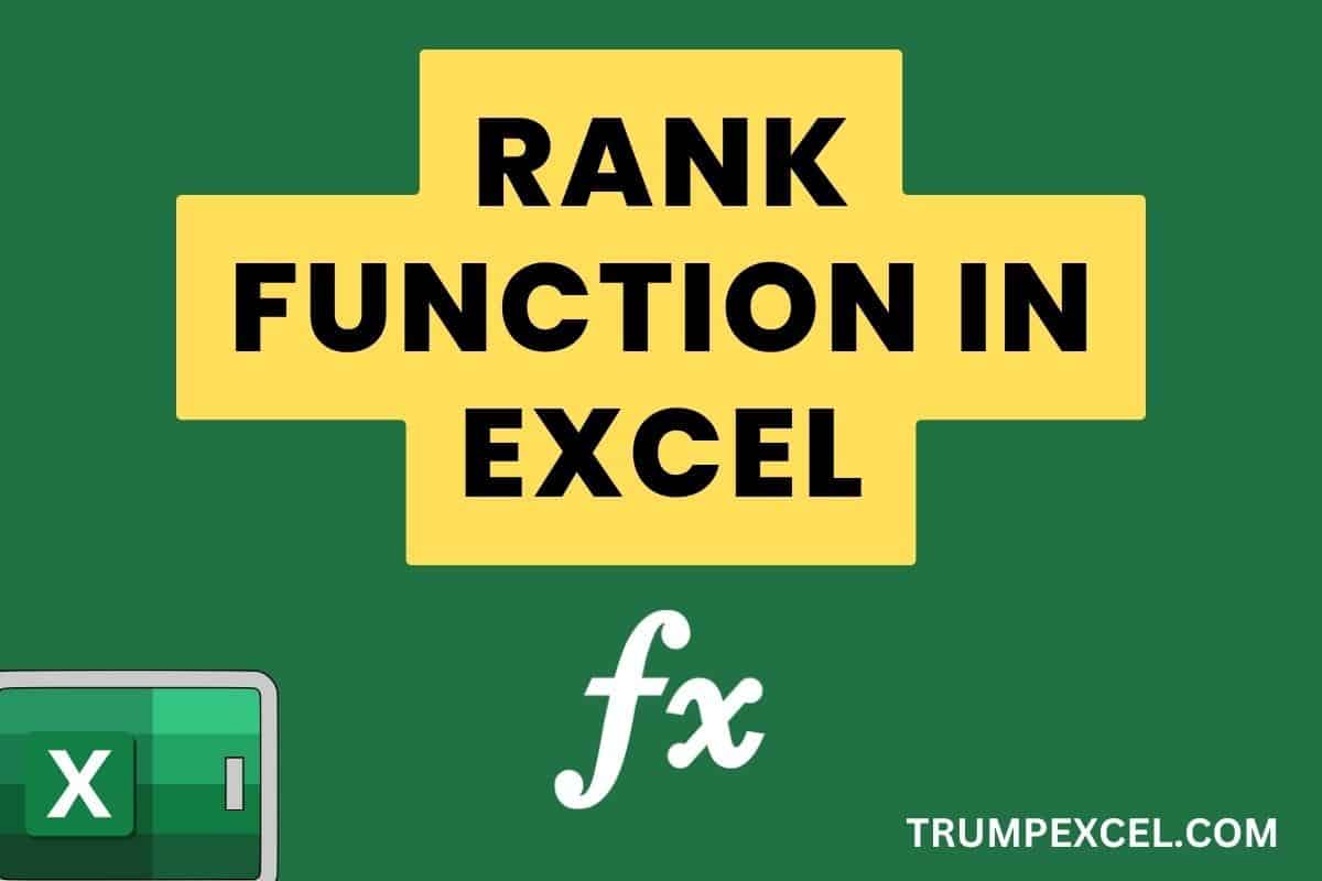 RANK Function in Excel (6 Examples)