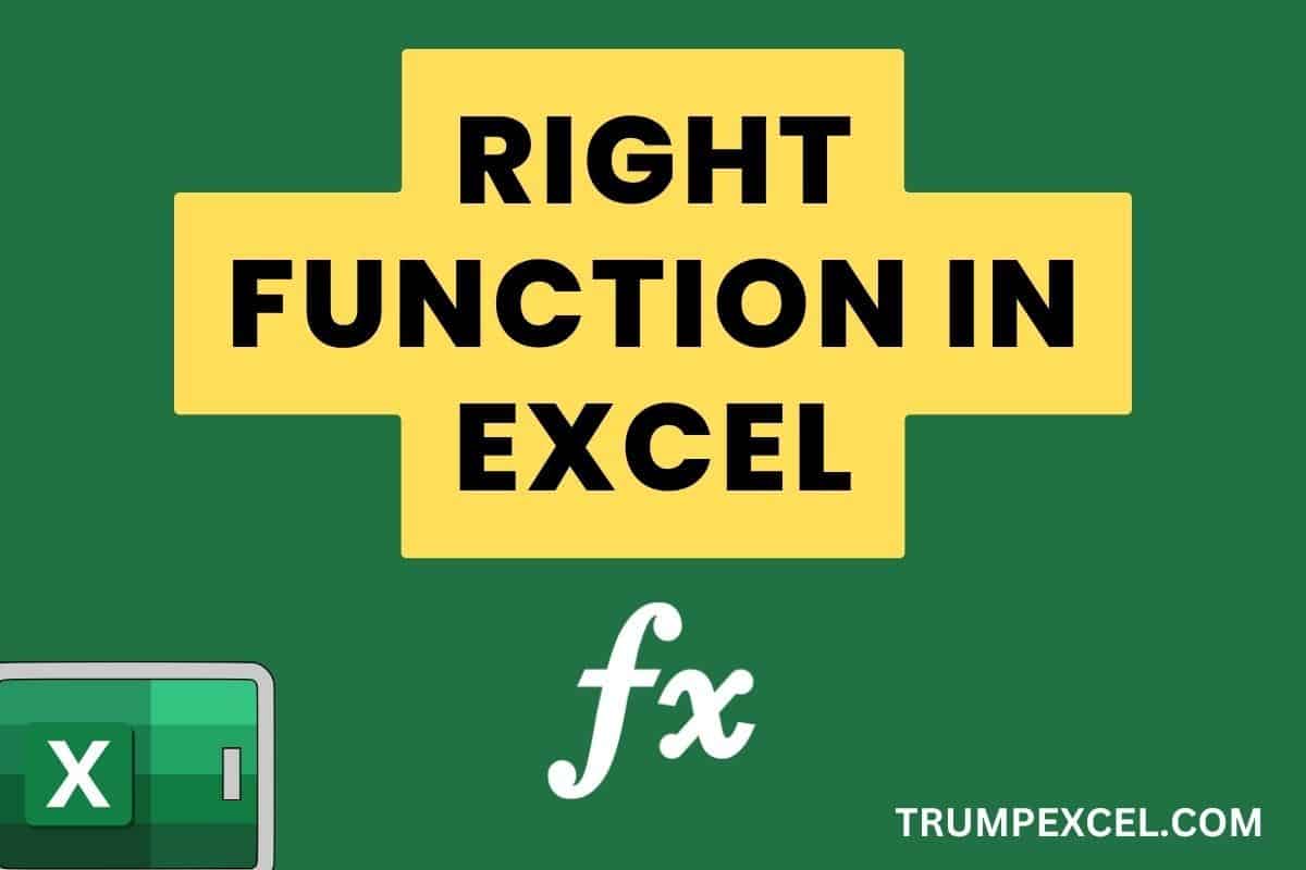 Right Macro Function RIGHT Function in Excel (6 Examples)