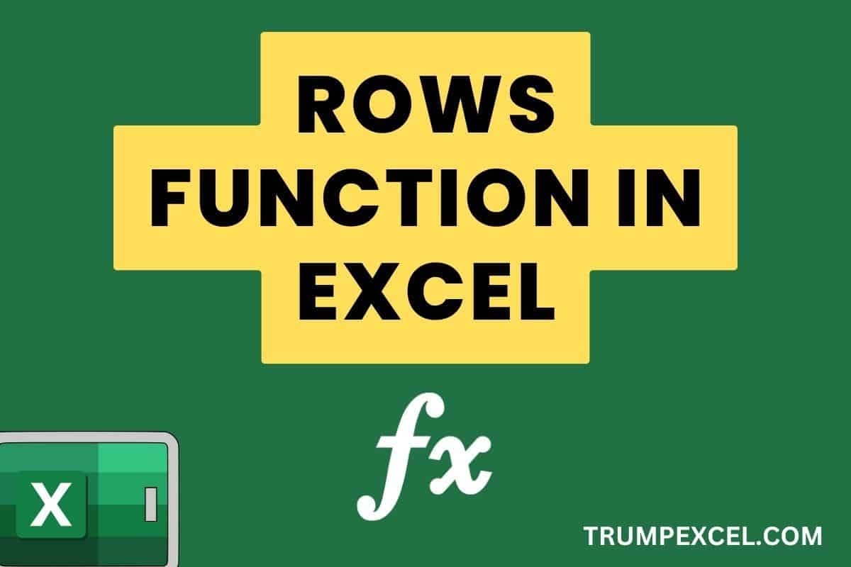 ROWS Function in Excel (6 Examples)