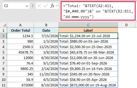 Text Information Excel Example TEXT Function in Excel (6 Examples)
