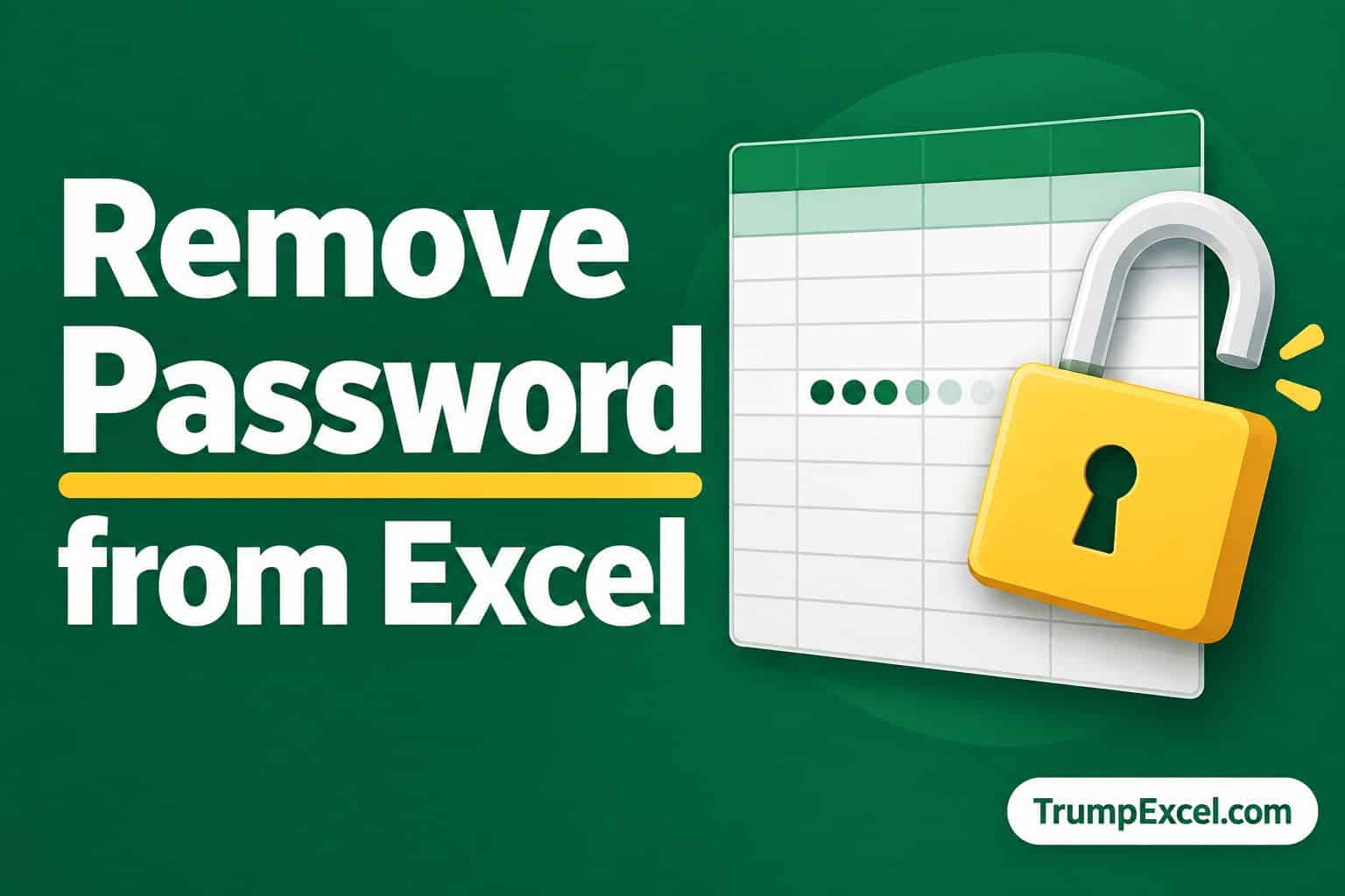 Remove Password from Excel