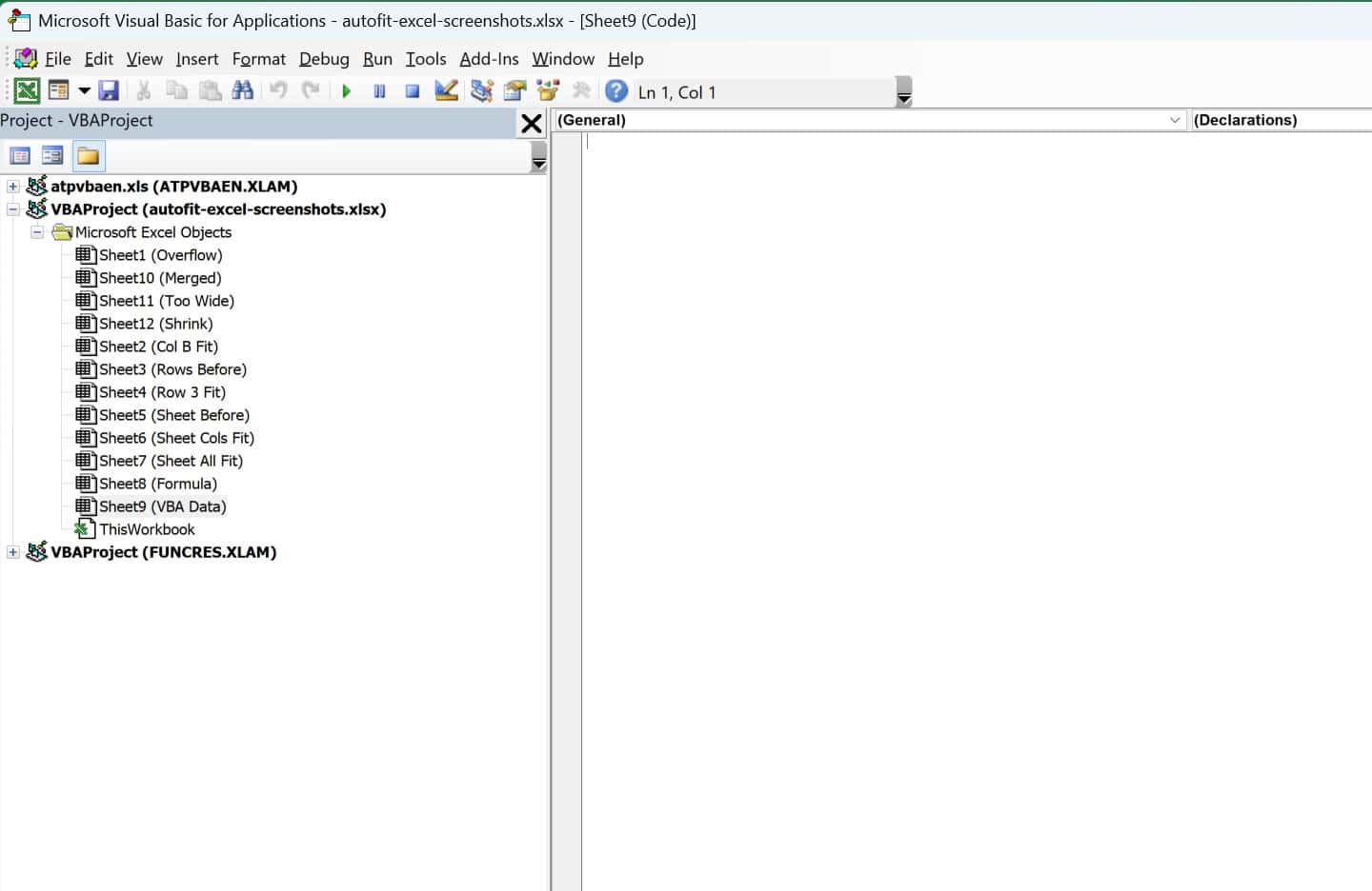 The VBA editor displays the worksheet's code window.
