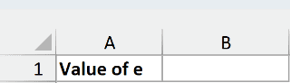 Value of e label with an empty result cell in B1