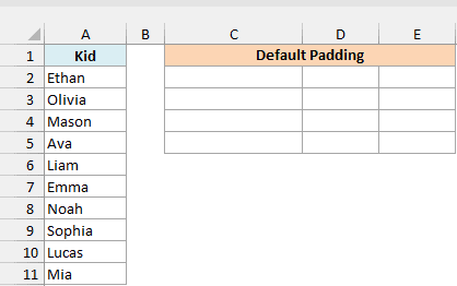List of 10 kids for a field trip, beside an empty Default Padding carpool area