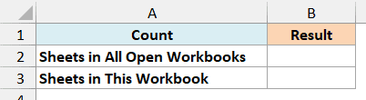 Labels for sheets in all open workbooks and sheets in this workbook with empty Result cells