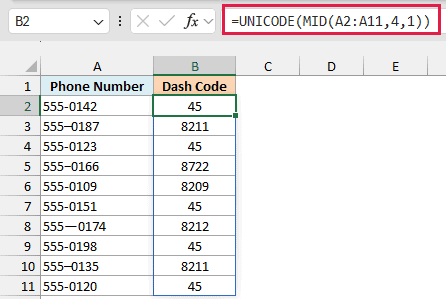 UNICODE with MID shows each dash's code, 45 for a hyphen and 8211, 8722, 8209 or 8212 for look-alikes