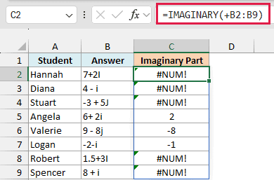 IMAGINARY Function in Excel (5 Simple Examples)