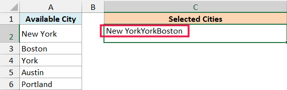 Cell C2 selected before enabling Wrap Text.