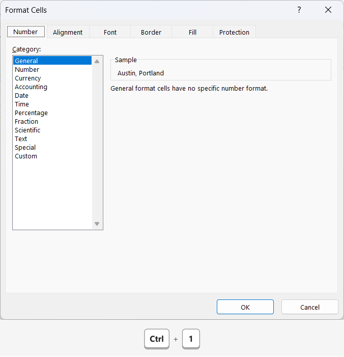 The Format Cells dialog opened for C2.