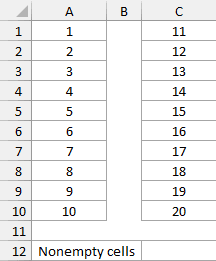 Data in multiple ranges