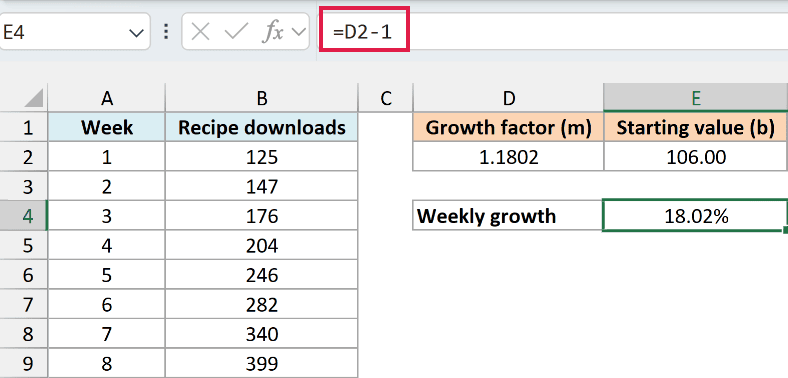 Excel Exponential Function Formul LOGEST Function in Excel (5 Practical Examples)