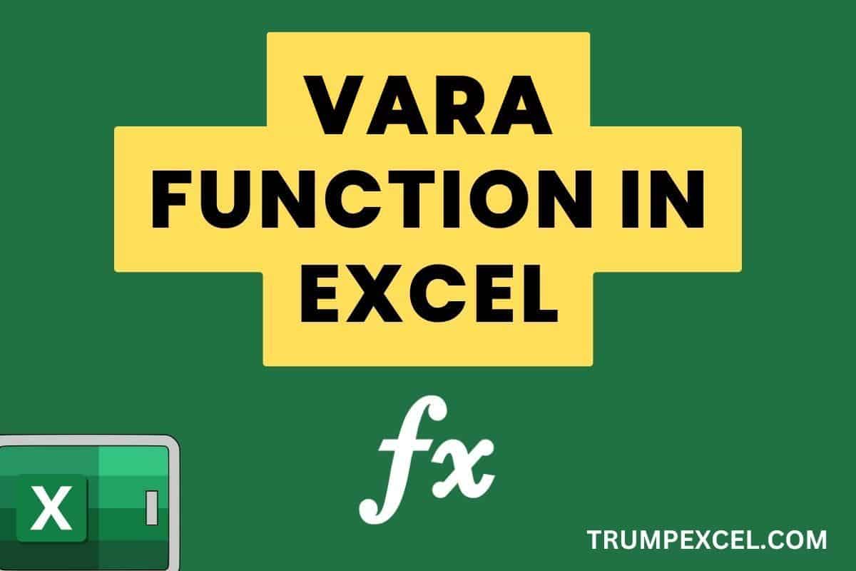VARA Function in Excel (4 Simple Examples)
